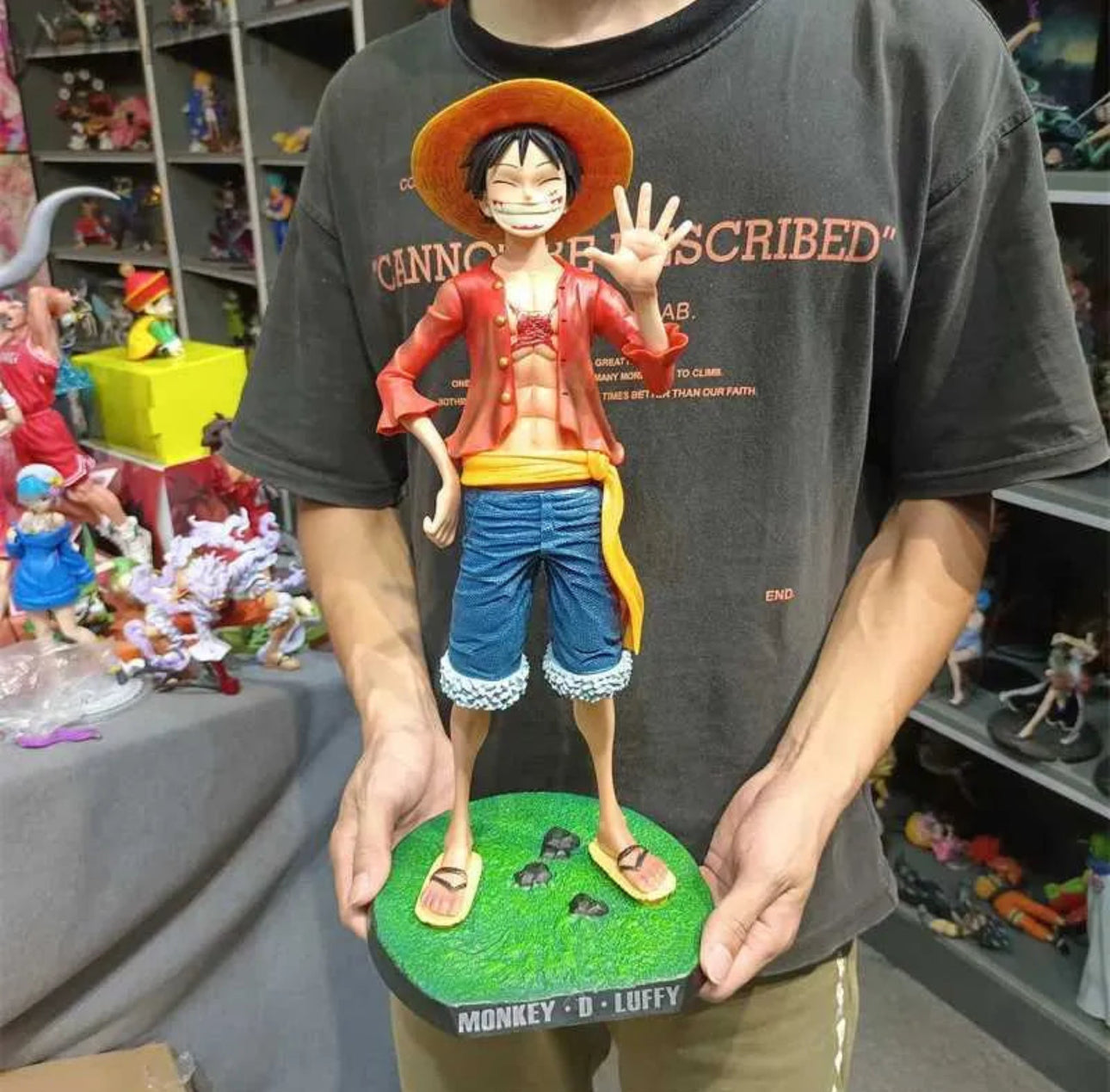 One piece 40CM Oversized Luffy Smilling Face with base