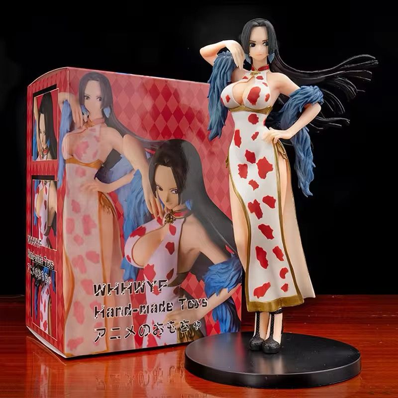 One Piece Boa Hancock White Red Dress Figure weeb collectible | 25 CM |