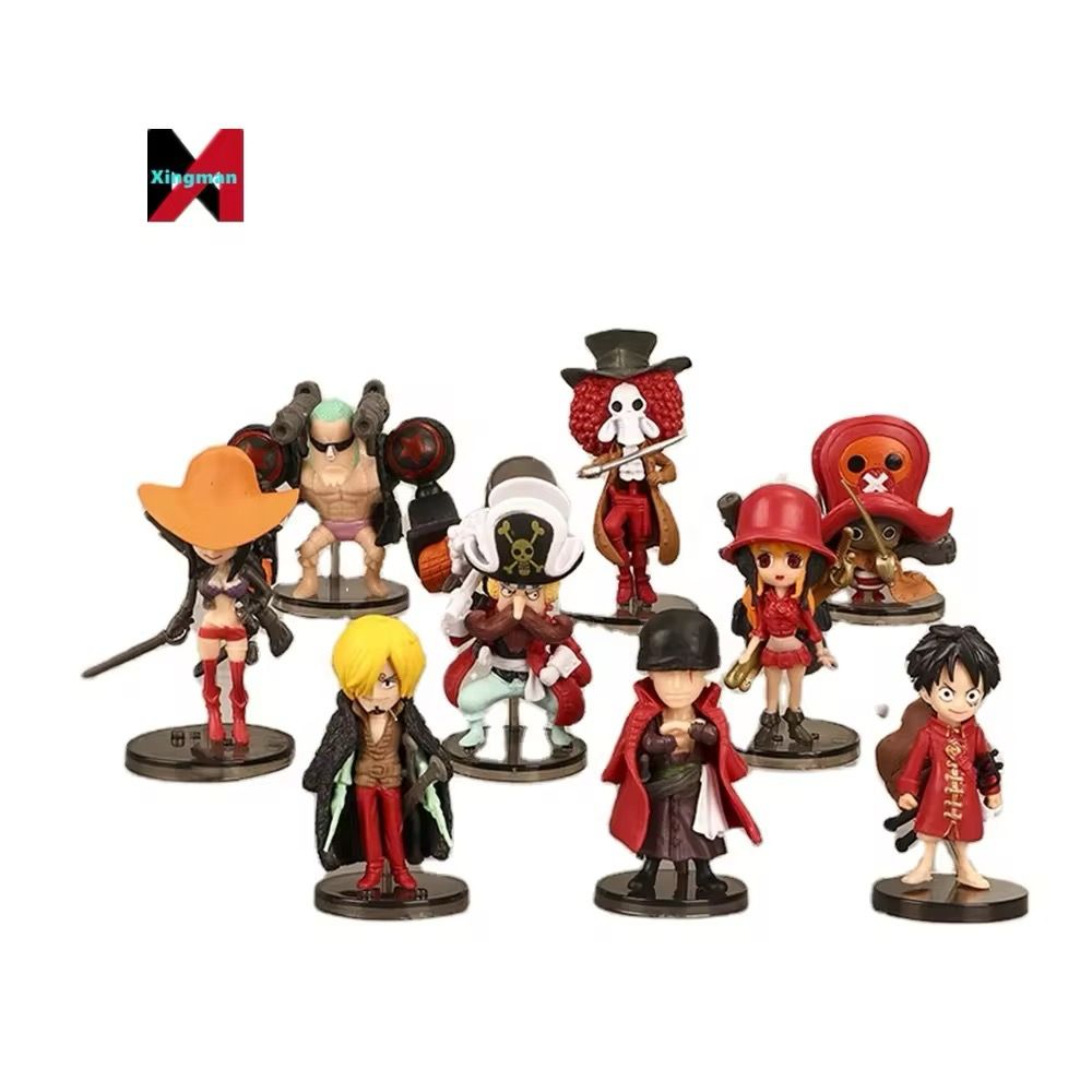 One Piece Set of 9 Action Figures Multicolour PVC Detailed Anime Figures | 9-10 CMS |