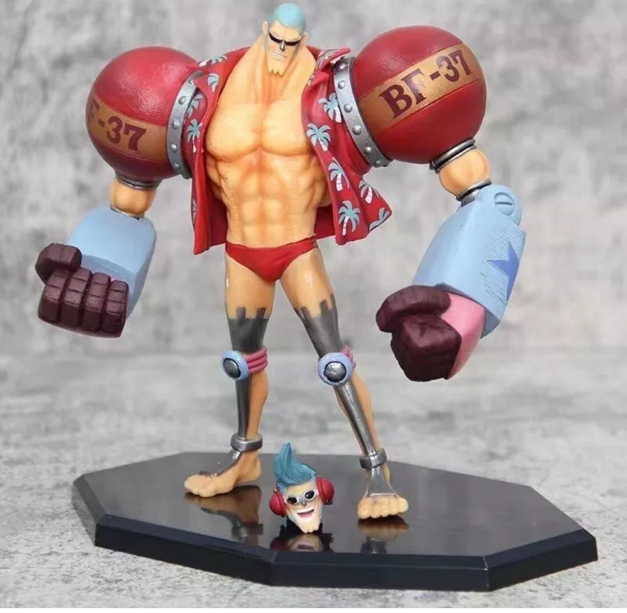 One Piece Franky Action Figure with 2 Faces | 18 cm