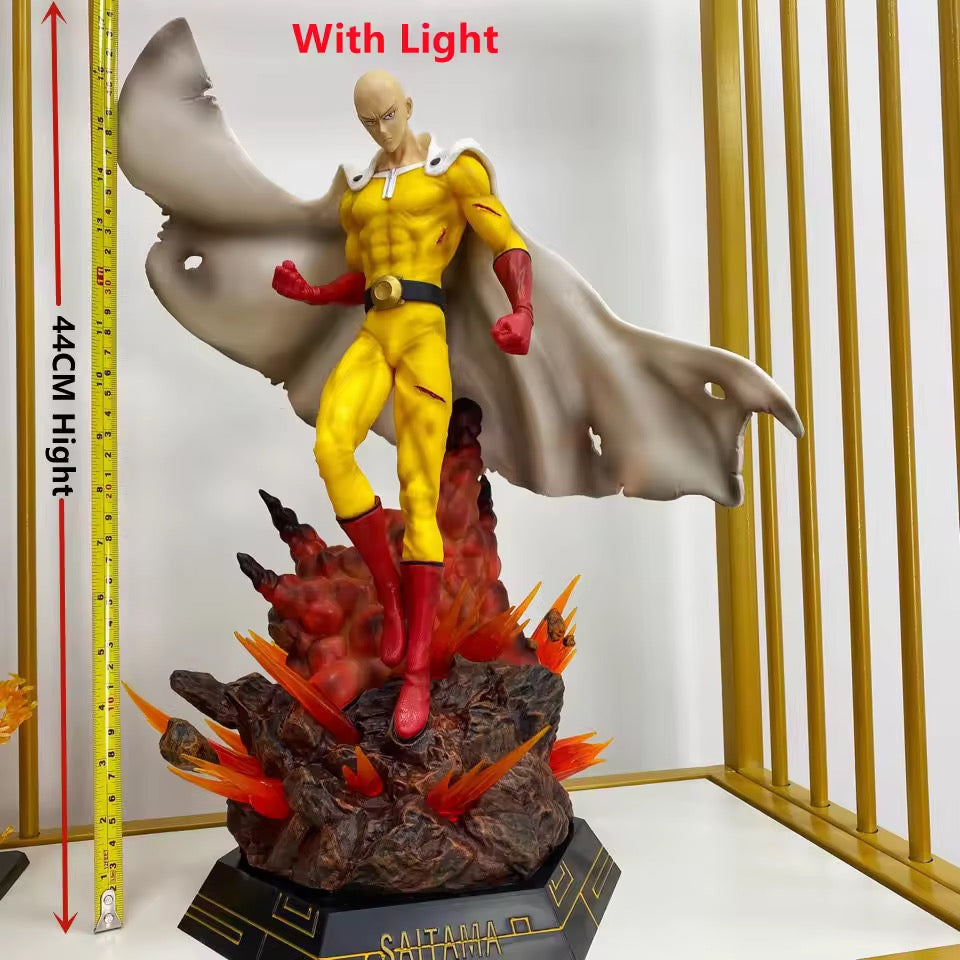 One Punch Man 44cm Anime Action Figure with Light GK Ver. Large Statue Collection