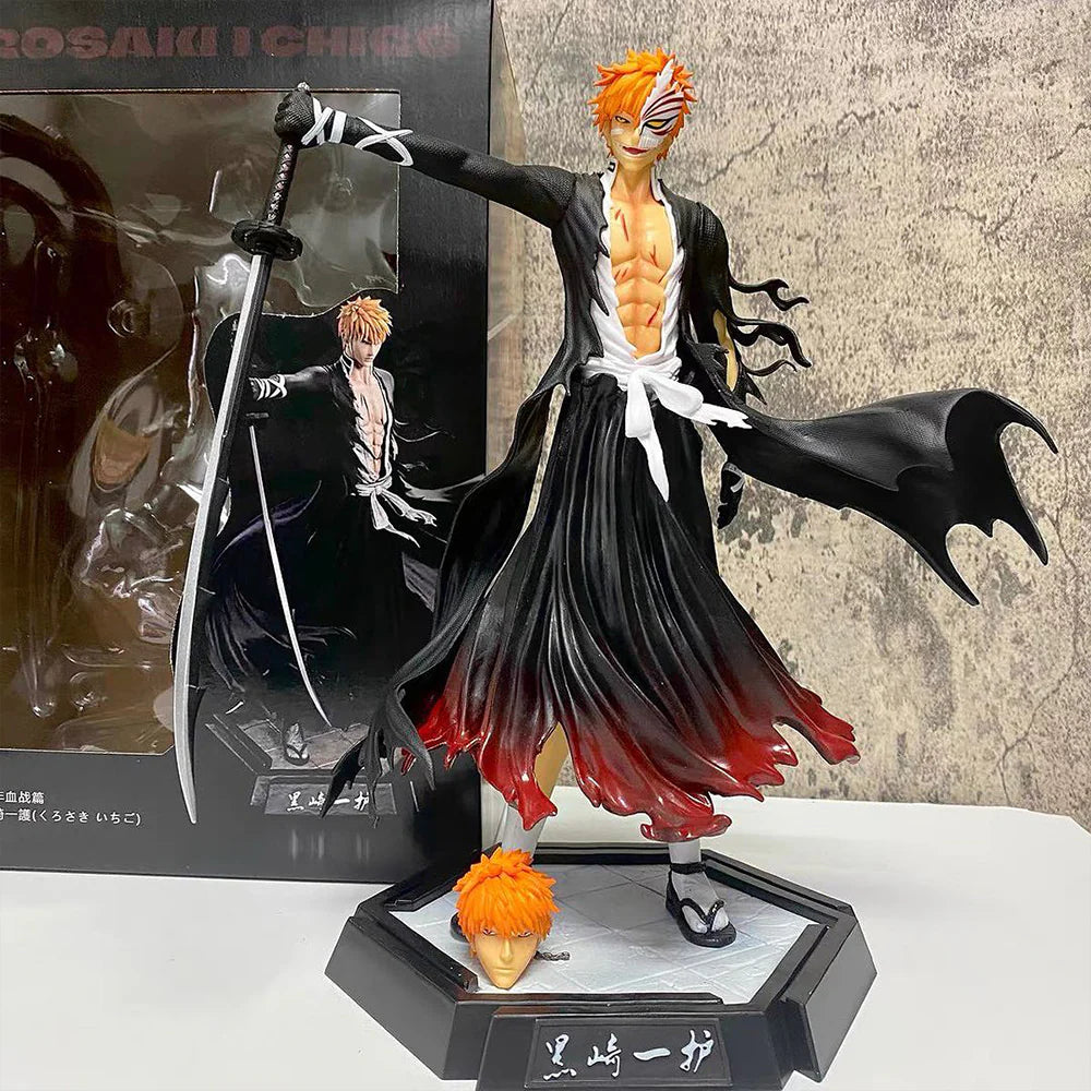 Bleach Kurosaki Ichigo 30cm Action Figure with extra head