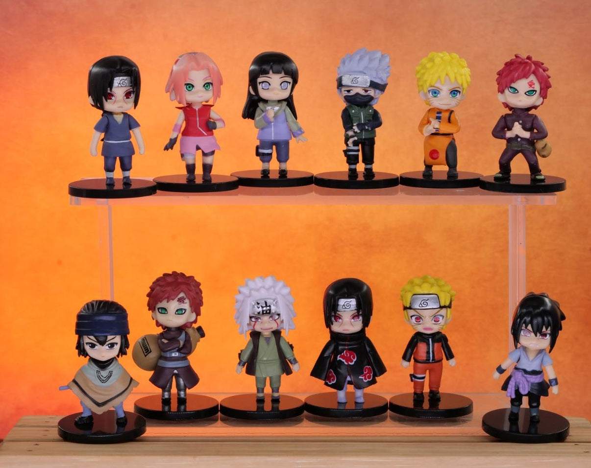 Naruto Anime Figures Set Of 12 Set A | 7- 8 Cm |