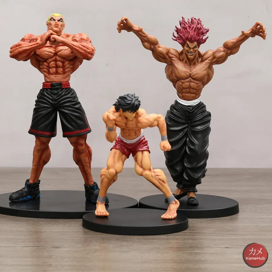 Baki Hanma Anime Set Of 3 pcs Yugiro baki Jack PVC collectable Action Figures .