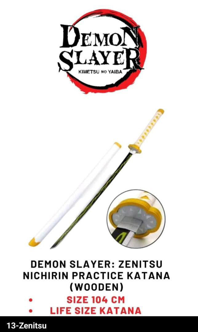 Demon Slayer- Ready Zenitsu Nichirin Katana 104cm