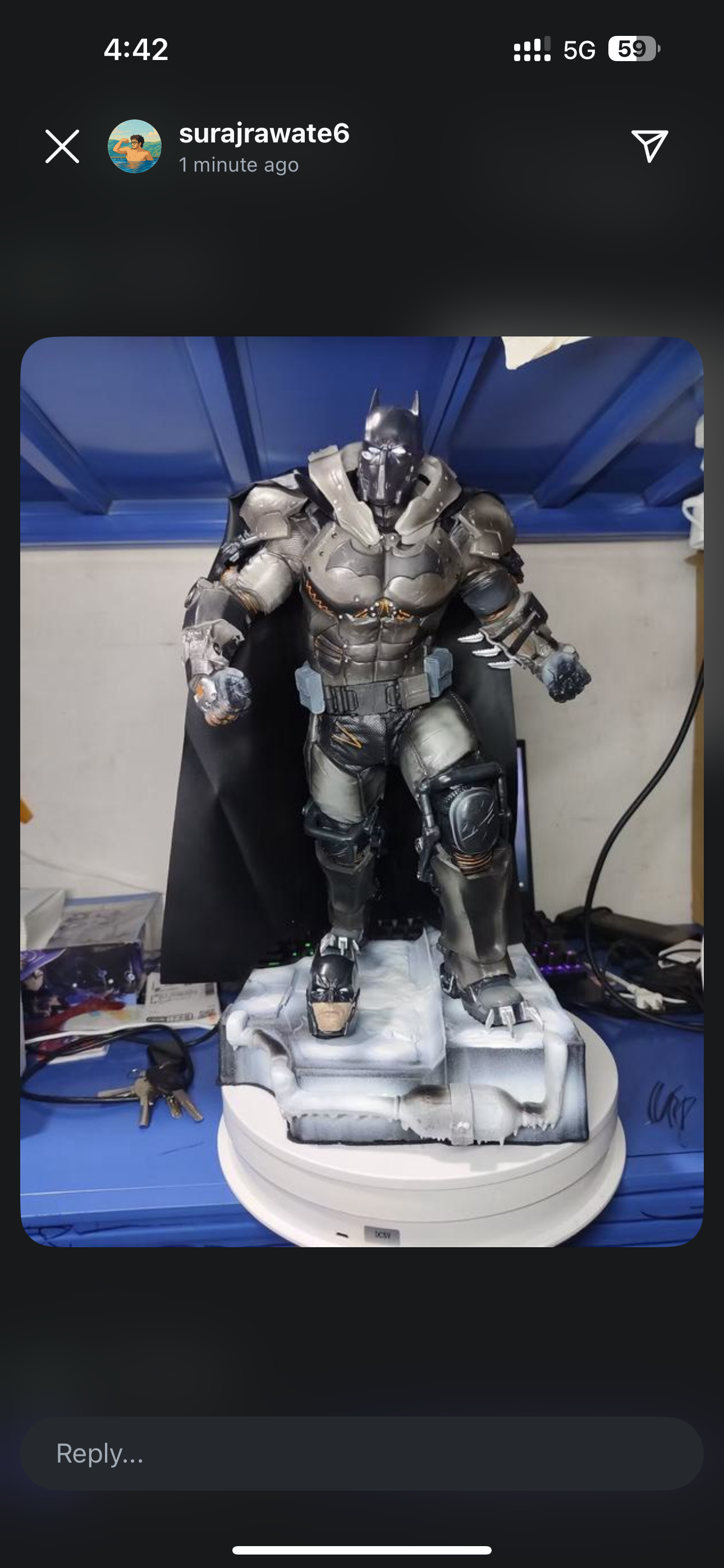 Big 50 cm Batman with extra heads and lights