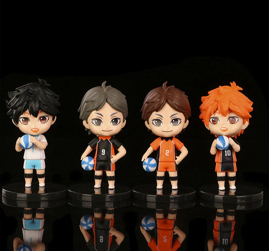 Haikyuu Set Of 4 Action Figures Set PVC with Base | 10 Cms |