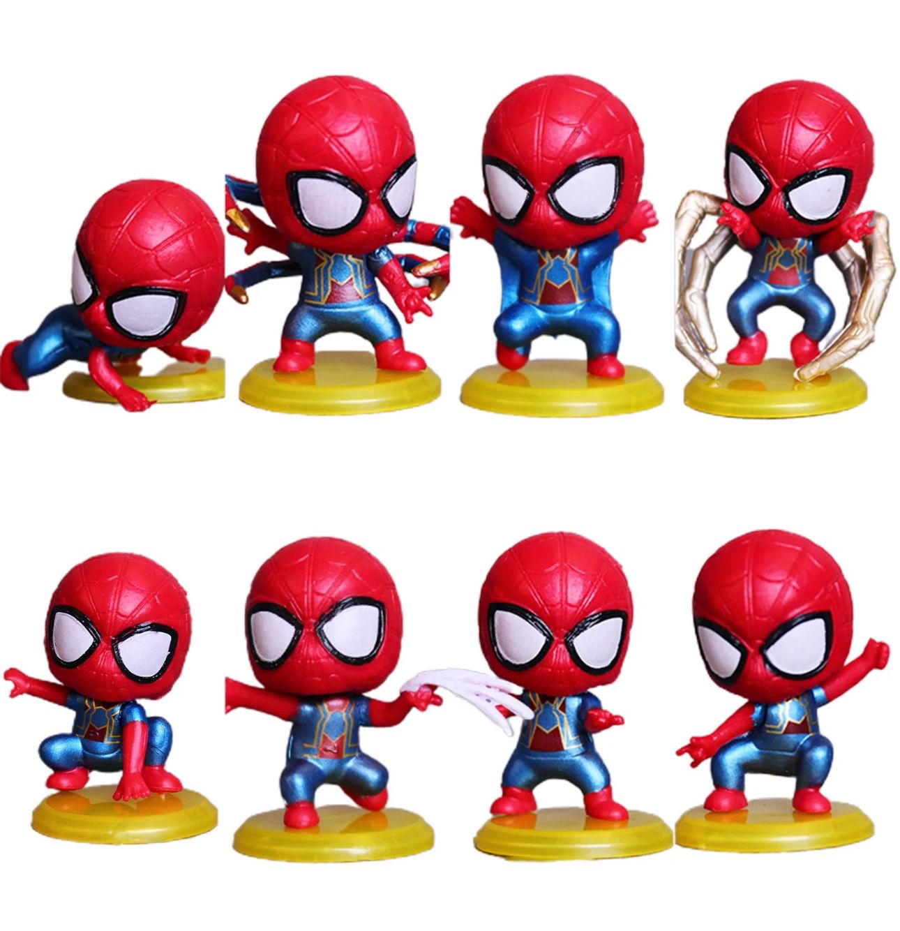 Marvel Avengers Endgame War Spiderman Set Of 8 Action Figure [5 CM]