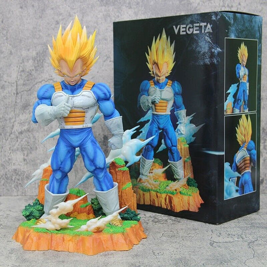 Anime Dragon Ball Super Saiyan Vegeta blast of air figure statue boxed PVC 34cm