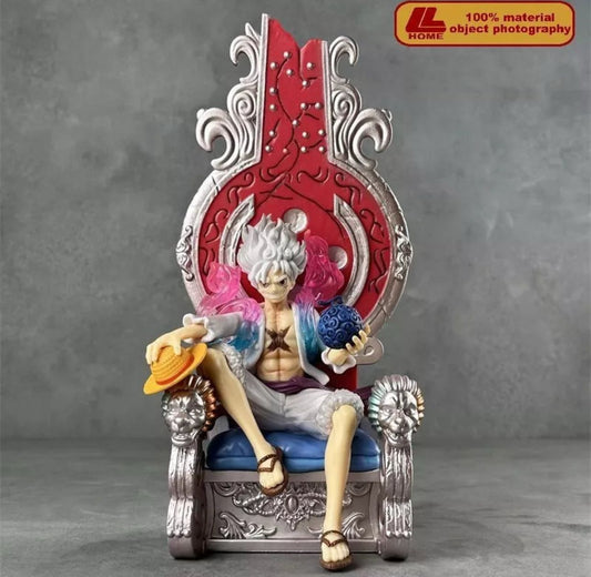 One Piece Five Emperors Luffy Figurine on Throne | 32 cm with extra attachment