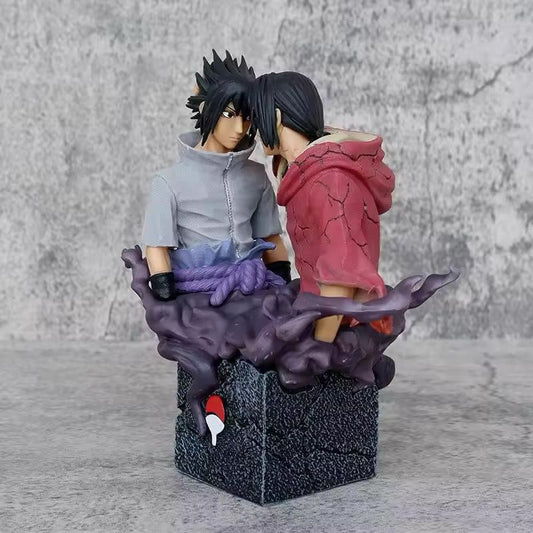 Itachi SNaruto Uchiha Sasuke Uchiha Itachi Brother Reconciliation Action Figure (17 Cms)