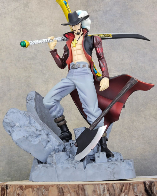 One Piece Dracule Mihawk Sword on Shoulder Pose Action Figure | 23 cm