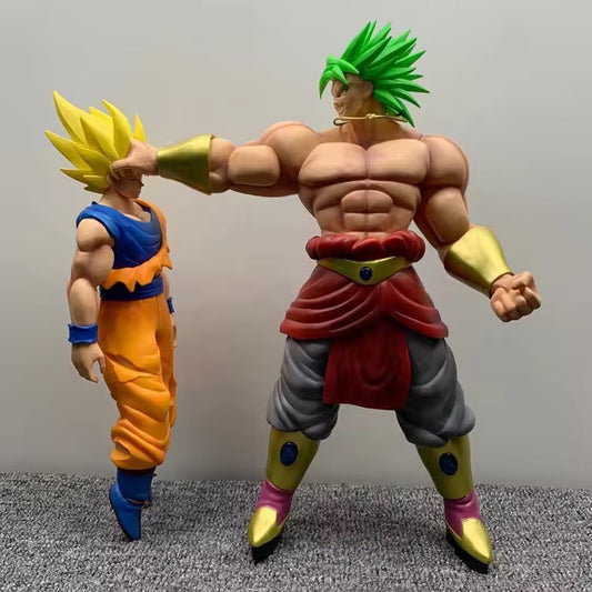 DBZ super saiyan broly VS son goku action figure| 38cm |