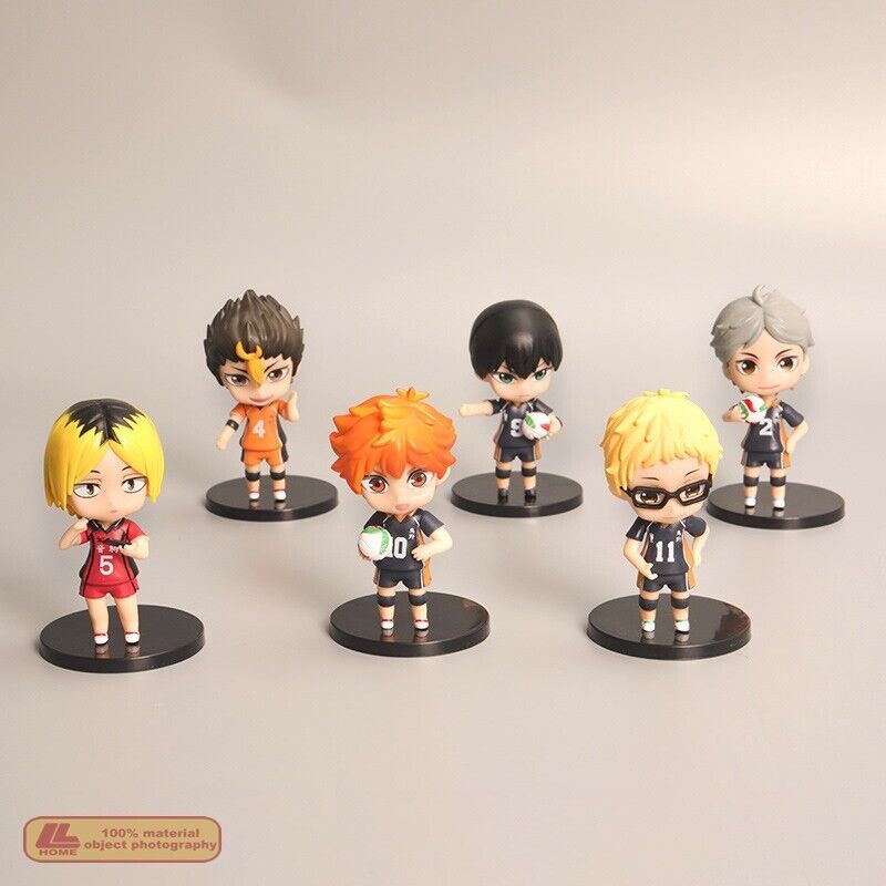 Haikyuu Set Of 6 Action Figures Set A PVC with Base | 10 Cms |