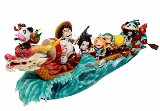 30 cm | Piece Luffy Nami Usoop Sanji Roronoa Zoro Chopper Robin Franky Brook Jinbe Loong Boat Ver.Action Figure Model Toy Doll ADD