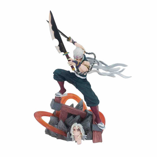 Demon Slayer Anime Tengen Uzui Attacking Mode 27 Cm 2 FACE Action Figure PVC
